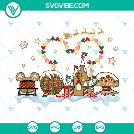 disney castle gingerbread christmas svg dxf eps png files