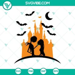 Halloween, SVG Files, Walt Disney SVG, Disney Castle Jack And Sally SVG, Disney 6