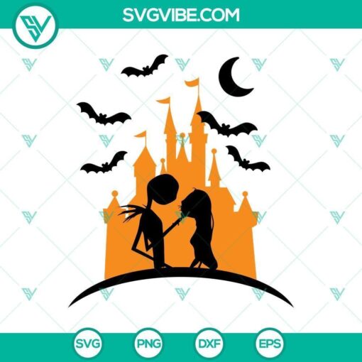 disney castle jack and sally svg disney halloween svg mickey and minnie svg