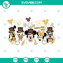 Disney Characters Happy New Year SVG | Magical Celebration Cut Files