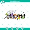 Disney characters head Halloween SVG featuring Mickey Mouse, Minnie Mouse, and friends in spooky costumes. Great for Halloween crafting.