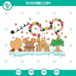 Disney Christmas Gingerbread Castle SVG | Holiday Baking Cut Files