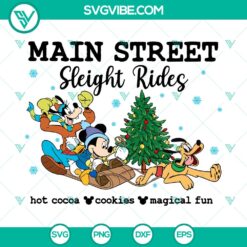 Disney Christmas Main Street Sleigh Rides SVG DXF EPS PNG