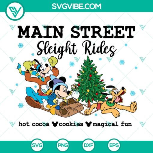 disney christmas main street sleigh rides svg dxf eps png