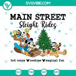 Disney Christmas Main Street Sleigh Rides SVG | Magical Holiday Cut Files