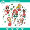Disney Christmas Princess SVG DXF EPS PNG Files - Festive collection of holiday-themed Disney princess designs for digital crafting.