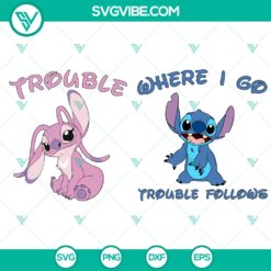 Disney Couple Stitch and Angel SVG | Love Couple Cut Files