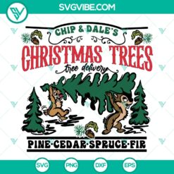 Disney Couples Chip and Dale Double Trouble Christmas SVG | Funny Duo Cut Files
