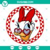 Disney Daisy Duck Checkered Valentine SVG | Cute Love Cut Files 3