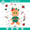 Disney Daisy Duck Christmas gingerbread design in SVG, DXF, EPS, PNG for holiday crafts and decorations.