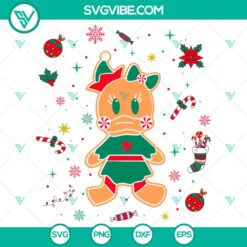 Disney Daisy Duck Christmas Gingerbread SVG DXF EPS PNG