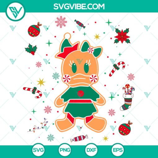 disney daisy duck christmas gingerbread svg dxf eps png