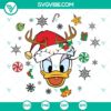 Disney Daisy Duck Merry Christmas SVG DXF EPS PNG files with festive and cute design for holiday crafting projects.