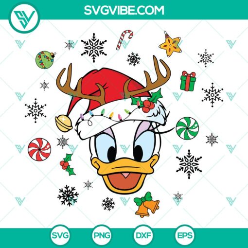 disney daisy duck merry christmas svg dxf eps png files