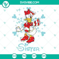 Disney Daisy Sister Christmas SVG | Cute Family Christmas Cut Files