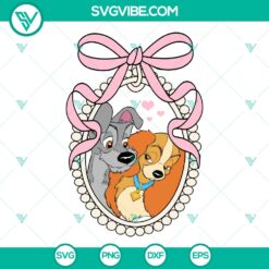 Disney Dog Couple Lady and the Tramp SVG | Romantic Cut Files