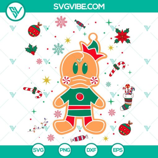 disney donald duck christmas gingerbread svg dxf eps png