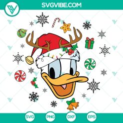 Disney Donald Duck Merry Christmas SVG DXF EPS PNG Files