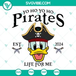 Disney Donald Duck Pirates of the Caribbean SVG | Pirate Duck Cut Files