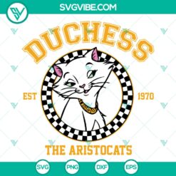 Disney Duchess The Aristocats 1970 SVG | Vintage Cat Cut Files