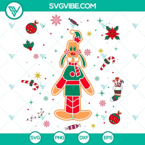 disney goofy dog christmas gingerbread svg dxf eps png