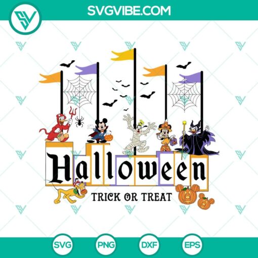 disney hallloween trick or treat svg disney flag svg disney halloween characters svg