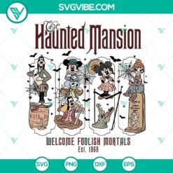Disney Halloween Haunted Mansion SVG featuring spooky Disney ride cut files, ideal for Halloween crafts and decorations.