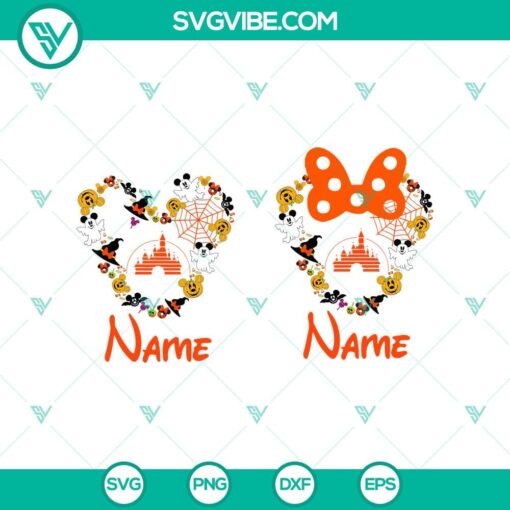 disney halloween personalized svg disney mouse custom name svg happy halloween svg