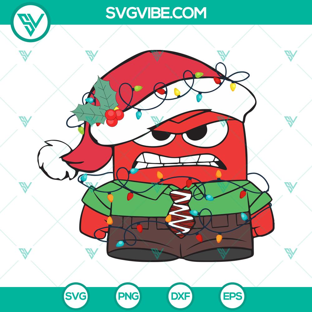 Disney Inside Out 2 Anger Christmas SVG | Funny Angry Holiday Cut Files Disney Inside Out 2 Anger Christmas SVG | Funny Angry Holiday Cut Files