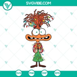 Disney Inside Out 2 Anxiety Christmas SVG | Funny Emotional Holiday Cut Files