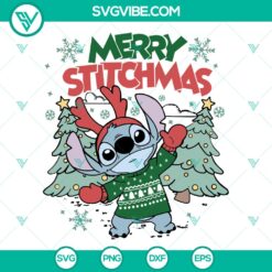 Disney Merry Stitchmas SVG | Cute Stitch Christmas Cut Files