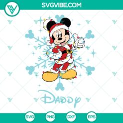 Disney Mickey Daddy Christmas SVG | Family Holiday Dad Cut Files
