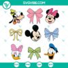 Disney Mickey Friends Coquette Bow SVG featuring cute group cut files of characters. Ideal for crafting projects.