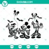 Disney Mickey Friends Halloween Skeleton SVG | Spooky Disney Group Cut Files 2