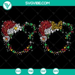 Disney Mickey Minnie Santa Christmas SVG | Classic Disney Holiday Cut Files