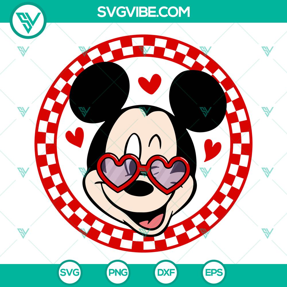 Disney Mickey Mouse Checkered Valentine SVG | Classic Love Cut Files Disney Mickey Mouse Checkered Valentine SVG | Classic Love Cut Files