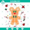 Disney Mickey Mouse Christmas gingerbread design SVG DXF EPS PNG file for holiday crafts.
