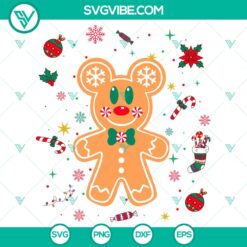 Disney Mickey Mouse Christmas Gingerbread SVG DXF EPS PNG