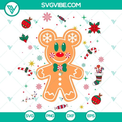 disney mickey mouse christmas gingerbread svg dxf eps png