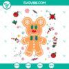 Disney Mickey Mouse Christmas Gingerbread SVG cut file for holiday baking, featuring festive cookie design. Perfect for Christmas crafting projects.