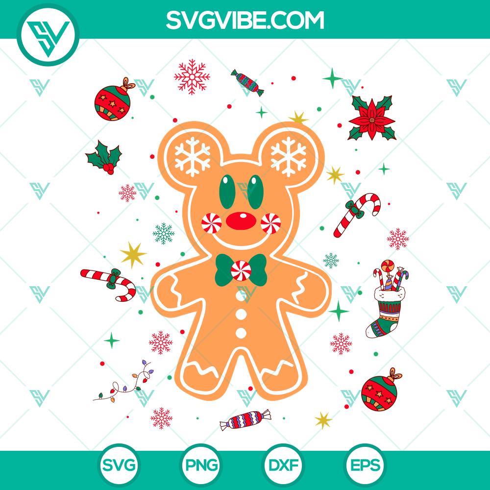 Disney Mickey Mouse Christmas Gingerbread SVG | Holiday Baking Cut Files Disney Mickey Mouse Christmas Gingerbread SVG cut file for holiday baking, featuring festive cookie design. Perfect for Christmas crafting projects.