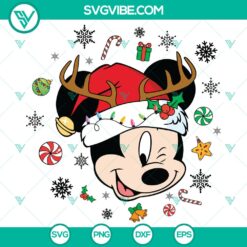 Disney Mickey Mouse Merry Christmas SVG DXF EPS PNG Files