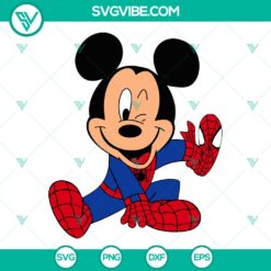 Disney Mickey Mouse Spider-Man SVG | Superhero Mashup Cut Files