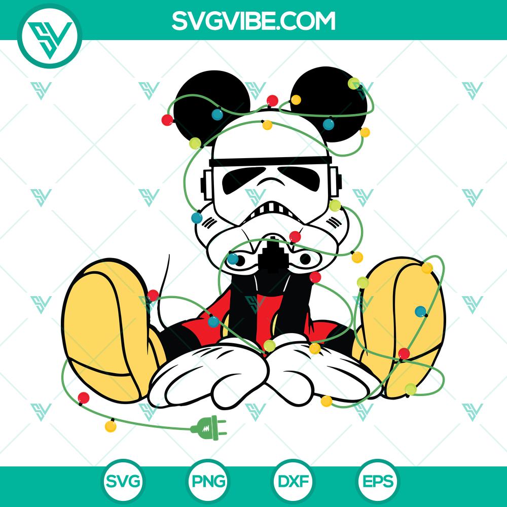 Disney Mickey Stormtrooper Christmas SVG | Star Wars Holiday Cut Files Disney Mickey Stormtrooper Christmas SVG featuring a Star Wars Holiday design for cut files, perfect for festive crafting projects.