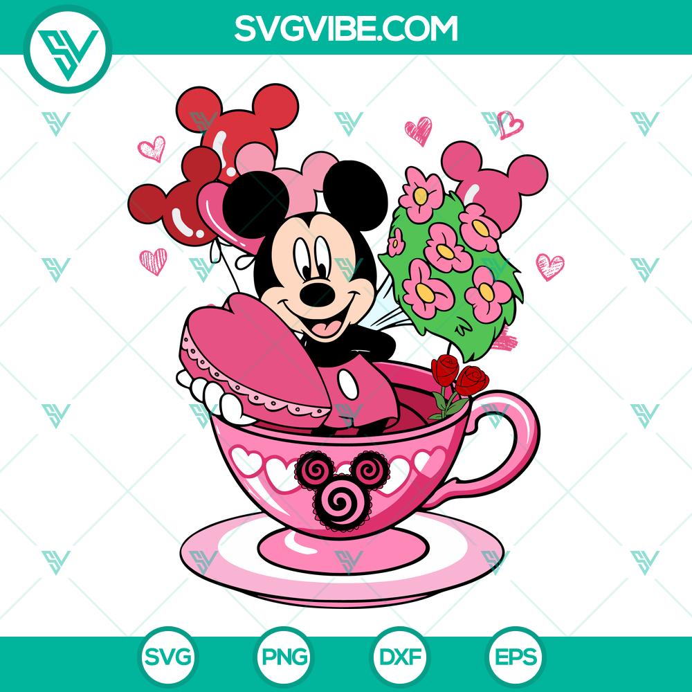 Disney Mickey Valentine Balloon Tea Cup SVG | Cute Love Cut Files Disney Mickey Valentine Balloon Tea Cup SVG | Cute Love Cut Files
