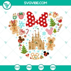 Disney Minnie Head Gingerbread SVG | Cute Holiday Baking Cut Files