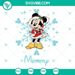 Disney Minnie Mommy Christmas SVG | Family Mom Holiday Cut Files