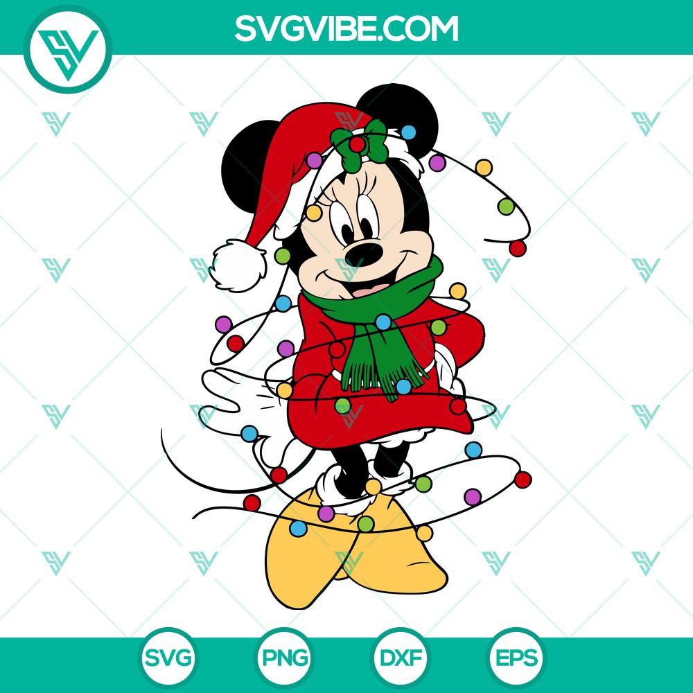 Disney Minnie Mouse Christmas Lights SVG | Cute Holiday Celebration Cut Files Disney Minnie Mouse Christmas Lights SVG | Cute Holiday Celebration Cut Files
