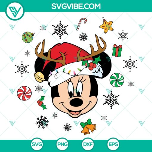 disney minnie mouse merry christmas svg dxf eps png files