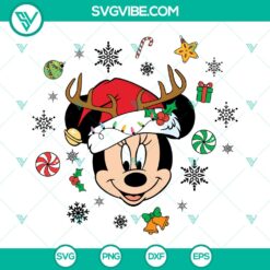 Disney Minnie Mouse Merry Christmas SVG | Sweet Holiday Cut Files